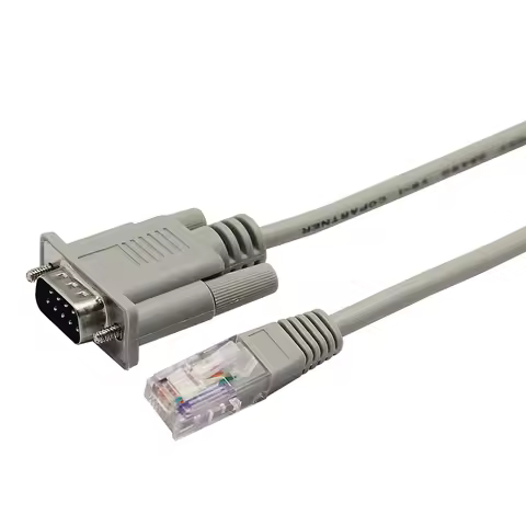 10pcs RJ45 to DB9 Male Converter Cable NON-UL 28AWG*8C OD5.0 1M Begie Color Unshielded Round Wire Co