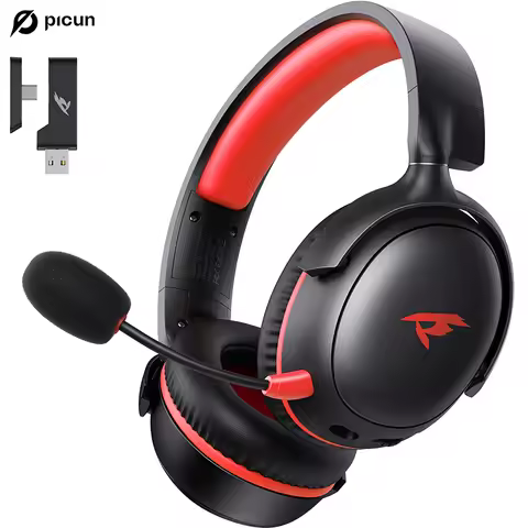 Picun G3 Gaming Wireless Headphone with Mic Over-Ear Headphones Bluetooth 5.4 40mm Driver 2.4G/Wirel