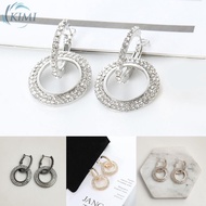KIMI-Earrings 925 Sterling Silver Comfortable To Wear Round Shape Solid Color