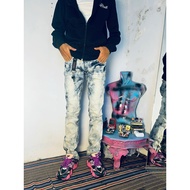 Skinny tie dye jeans