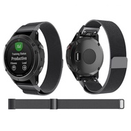 Garmin Fenix 7 7X Pro 6 6X 5 5X 3 HR Strap 22mm 26mm Quick Release Stainless Steel Magnetic