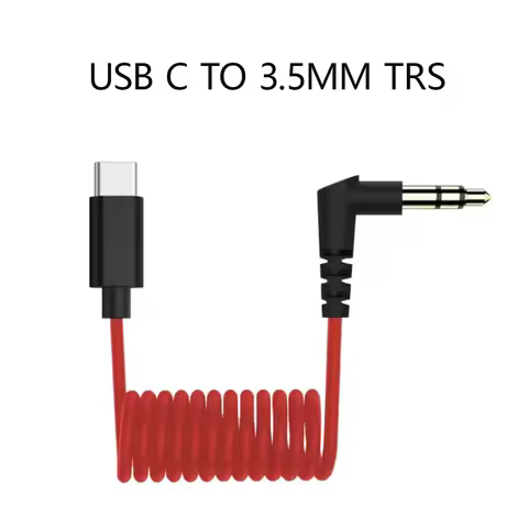 Type-C USB C to 3.5mm TRS Microphone Adapter Mic Cable for Hollyland Lark Rode Wireless GO 2 / ME/Pr