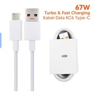 DATA CABLE ORI COPOTAN KC6 67W TYPE C TURBO SUPER VOOC FAST CHARGING CABLE CHARGER KC-6