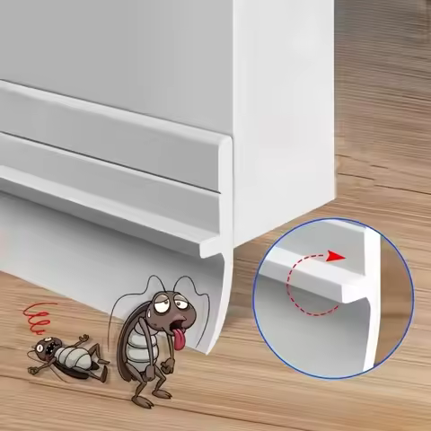 PVC Door Bottom Seal Strip Self-Adhesive Soundproof Under Door Guard Gap Stopper for Glass/Window St