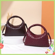 Handbag Handbag Woven Dumpling Bag Woven Dumpling Bag Female 2024 New Style All-Match One-Shoulder Messenger Bag Commuter Bag Korean Dumpling Bag One-Shoulder Handbag Fe