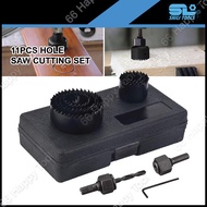 Shili Tools 11PCS Hole Saw Set 19mm-64mm Sharpened Teeth Carbon Steel Wood Hole Saw Kit Wood Plastic