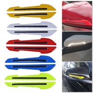 2pcs Rearview mirror Reflective sticker Warning strip Tape No Trace protection car sticker warning car rearview mirror exterior auto accessories