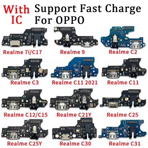 USB Charging Dock Jack Plug Socket Port Connector Charge Board Flex Cable For Oppo Realme 7i C17 9 C