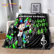 Games Dollar Monopoly Cartoon Money Soft Blankets,Keep Warm Throw Blanket Comfortable Blanket for Pi