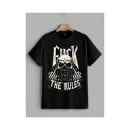 F*CK THE RULES SKULL T-SHIRT BLACK UNISEX T-SHIRT