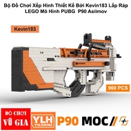 Đồ Chơi Lắp Ráp Mô Hình PUBG CSGO Súng P90 Asiimov với hơn 900 mảnh ghép