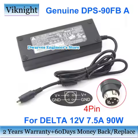 Genuine DPS-90FB A 12V 7.5A 90W AC Adapter for Netgear NAS RN10400 16TB DEVICE 332-10384-01 332-1058