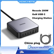 UGREEN Nexode 200W GaN Desktop Charger 6-Port, 200W Output Fast Charge for Laptop, Phone, Tablet, St
