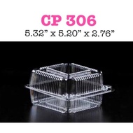 CP306 clear square packaging, (good for 1 pc burger )5pcs