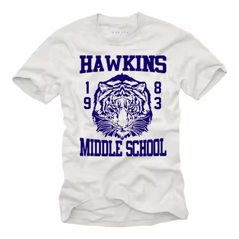 Stranger Hawkins Middle School Dustin 11 Eleven Gift Fans T-Shirt-