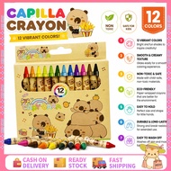 12pcs Set Generic Capybara Crayon Set School Supplies & Art Painting