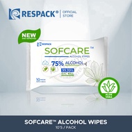 【ORIGINAL!!】RESPACK SANITIZER WIPES SOFCARE™ Sanitizing Antiseptic Wipes 10's OR Alcohol Wipes 10's Spray Hand Sanitizer 50ML 75% Alcohol Made in Malaysia WHO Formula