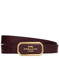 Coach Signature Buckle Cut To Size Reversible Morgan Belt, 25 Mm in Merlot CR913