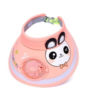 G8VB People love itChildren's Sun Protection Sun Hat Charging Cap with Fan Baby Summer Cartoon UV Protection Sun Hat Cut