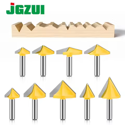 8mm 60 Degrees 90 Degrees 120 Degrees 3D Router Bit V-shaped Cutter 3D Milling Cutter Engraving Mach