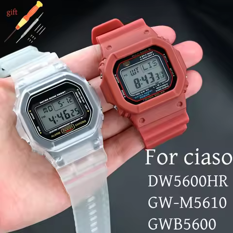 Replacement Resin Case & Band Kit for Casio G-Shock DW5600HR/GW-M5610/GWB5600 Shock Resistant Watch 