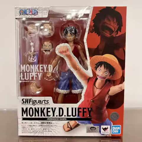 New 100% Original Bandai Sh Figuarts Shf One Piece Monkey D Luffy Romance Dawn Action Figures Anime 