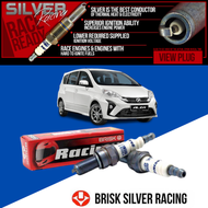 BRISK SPARK PLUG SILVER 1 SET = *4 PCS* BR14YS * -9 *  PERODUA ALZA