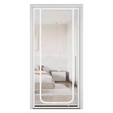 Door Screen for Cats Versatile Pet-Friendly Screen Door 35.43X86.61Inches Portable Zippered Protecto