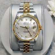 Rolex Women's Watch Rolex Diary Type 16233 White Mother-of-Pearl Disc Automatic Mechanical Watch Ladies Style Rolex