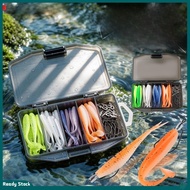 RDYSHOP 60 PCS T Tail Fork Tail Thread Tail Soft Lure Bait Set with Crank Hooks