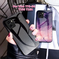Tempered Glass Phone Case For Vivo Y76 5G Y15S Y15A Y76S Y74S Y 75 15A 15S 76S 4G Slim Back Cover Ha