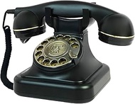 Retro Telephone, TelPal Black Corded Telephone of 1930s, Vintage Landline Home Phone, Decorative Old