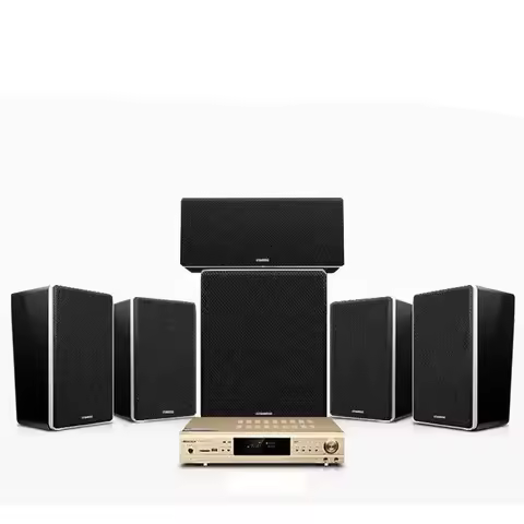 Color White 5.1 Home Theater Speaker Set Bluetooth Wall Mount Living Room Surround Audio Home Factor