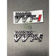 [FLAT BLACK & CARBON] Dual VVTI Emblem PERODUA MYVI BEZZA AXIA ARUZ ALZA TOYOTA AVANZA VIOS ALTIS