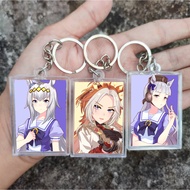 GANTUNGAN Umamusume KEYCHAIN - Cute Anime KEYCHAIN Gold Chip Oguri Cap Agnes Tachyon