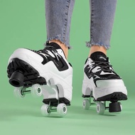 Roll Shoes Anglut convertible shoes heelys four-wheel adult skates dual-purpose roller skates for me