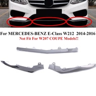 3x Front Bumper Lip Spoiler Chrome Trim For Mercedes-benz E-class W212 E200 E220 E250 E300 E350 Spor