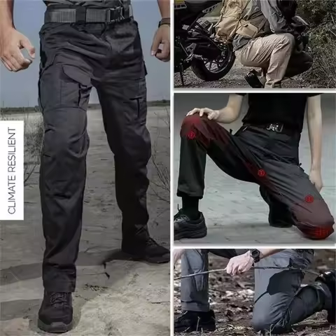 Flex Camo Tactical Waterproof Pants for Male Mens IX7 Multi Pocket Field Training Pants Plus Size US