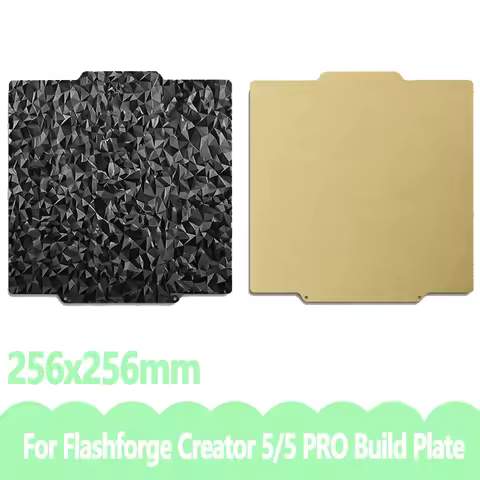For Flashforge Creator 5/5 PRO Build Plate 256x256mm C5 Spring Steel Sheet Double Sided PEI PET PEO 