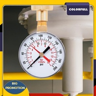 [Colorfull.sg] Air Pressure Meter 0-14 Bar Dual Scale Manometer for Air/Oil /Gas /Water Testing