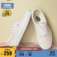 Vans范斯官方 Era甜美学院风日系减龄感海盐奶盖男鞋女鞋板鞋 棕白棋盘格 38