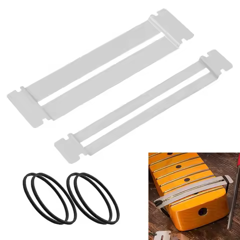 2pcs Guitar Fret Repairing Tool Stainless Steel Fretboard Guard Protect Fret Wire File Sanding Clean