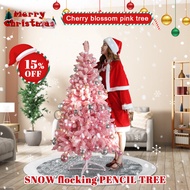 (WY) Slim Christmas Tree Christmas Decoration For Home Flocking Christmas Tree 5ft On Sale 7FT 6FT 4FT