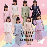 Baju Raya Qaisara Kebaya Kembang Kanak-Kanak Perempuan Peplum Baju Girls Kids Sedondon adik kakak