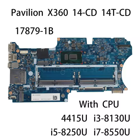 Laptop Motherboard 17879-1B For HP Pavilion X360 14-CD With CPU i3-8130U i5-8250U i7-8550U Motherboa