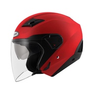 Helm Half Face Zeus 611 Merah Ferarri Doff