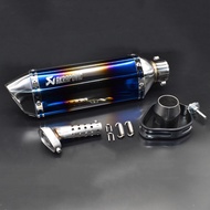 SALE！！36~51mm Motorcycle Exhaust Muffler Universal Akrapovic Exhaust Muffler Pipe with muffler with 
