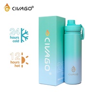 CIVAGO Wide Mouth With Spout Lid Vacuum Insulated Tumbler - Grass Green (22oz)