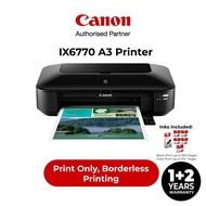 Canon Pixma IX6770 A3+ Inkjet Printer High performance, ultra-compact A3 printer with 5-single inks