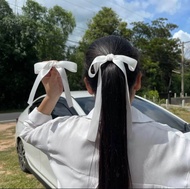 โบว์ติดผมนักเรียน โบว์ผูกผมนักเรียน ขาย2ชิ้นตามภาพ หางสั้นหางยาว